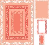 DL289 ~ MADRID FLOURISHES RECTANGLE BOUTIQUE STACKER FRAME~ set of three dies~ Cheery Lynn