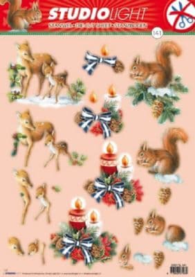 EasySL141 Studio Light Die cut CHRISTMAS decoupage DEER