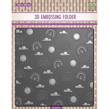 EF3D070 - Background 3D Rainbow Embossing Folder - Nellie Snellen