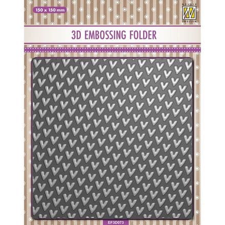 EF3D073 - Background 3D Embossing Folder - Hearts - Nellie Snellen