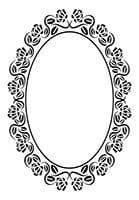 EFE021 ~ OVAL ROSES FRAME ~ NELLIE SNELLEN EMBOSSING FOLDER