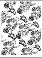 EMF001 ~ BUTTERFLY GARDEN ~ A6 EMBOSSING FOLDER