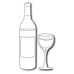FRA-DIE-09063 ~ WINE BOTTLE & GLASS ~ set 2 dies from FRANTIC STAMPER