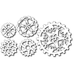 FRA-DIE-09108 ~ HEART GEARS ~ 5 DIES from FRANTIC STAMPER