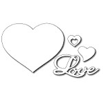 FRA-DIE-09116 ~ LOVE FILLED HEART ~ set 4 dies from FRANTIC STAMPER