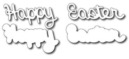 FRA-DIE-09135 ~ HAPPY EASTER WITH MATTING ~ die from FRANTIC STAMPER