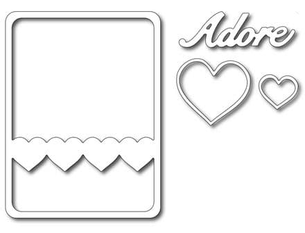 FRA-DIE-09147~ ADORE PHOTO CARD ~ die from FRANTIC STAMPER