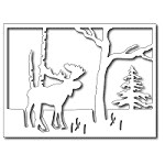FRA-DIE-09161 ~ MOOSE IN THE FOREST ~ die from FRANTIC STAMPER