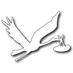FRA-DIE-09207 ~ STORK WITH BABY BUNDLE ~ die from FRANTIC STAMPER