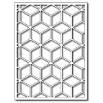 FRA-DIE-09210 ~ TUMBLING BLOCKS CARD PANEL die ~ from FRANTIC STAMPER