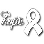 FRA-DIE-09216 ~ SMALL HOPE & RIBBON ~ set of 2 dies from FRANTIC STAMPER