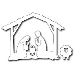 FRA-DIE-09245 ~ NATIVITY CRECHE AND SHEEP ~ Set of 2 dies from FRANTIC STAMPER