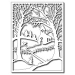 FRA-DIE-09285 ~ WINTER CHURCH IN THE WILDWOOD ~ die from FRANTIC STAMPER