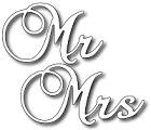 FRA-DIE-09316 ~ MR MRS ~ set of two dies from FRANTIC STAMPER