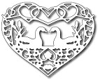 FRA-DIE-09319 ~ SWANS IN LOVE HEART ~ die from FRANTIC STAMPER