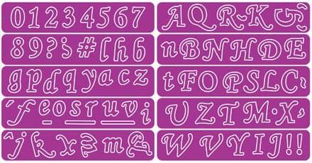 FS104 ~ SLIGHTLY SCRIPT ~ Basic upper, lower case alphabet + numbers ~ Cheery Lynn Designs