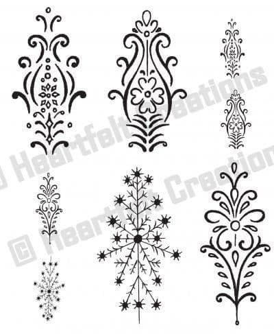 HCPC 3335 ELEGANT SNOWFLAKE MEDALLIONS ~ DISCONTINUED ~ stamps HEARTFELT CREATIONS
