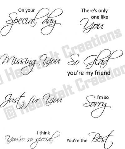 HCPC 3354 ~ Classic Messages ~ Pre-cut stamps
