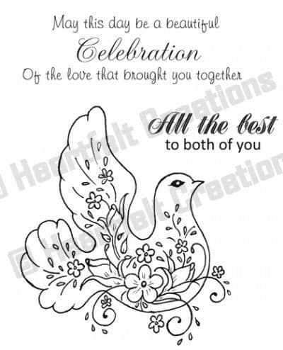 HCPC 3399 WEDDING DOVE PreCut set HEARTFELT CREATIONS
