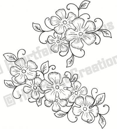 HCPC 3409 ~ TROPICAL FLORAL SWIRLS stamps ~ Heartfelt Creations