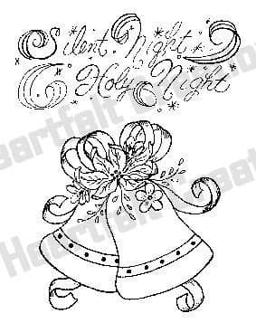 HCPC 3424 ~ Poinsettia Bells & Bows ~ DISCONTINUED ~ stamps Heartfelt Creations