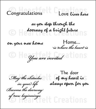 HCPC 3449 ~ DOOR TO MY HEART ~ pre-cut stamps Heartfelt Creations.