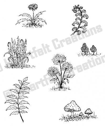 HCPC 3467 ~ WOODLAND GROWTH ~ pre-cut stamps Heartfelt Creations.