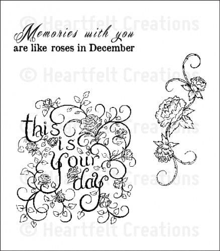 HCPC 3505 ~ TIMELESS ROSETTE ~ Heartfelt Creations pre cut stamps