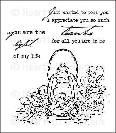 HCPC 3512 ~ ANTIQUE LANTERN ~ Heartfelt Creations pre cut stamps