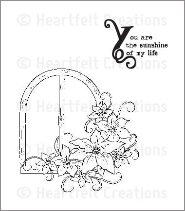 HCPC 3521 ~ BOTANICAL WINDOW ~ Heartfelt Creations pre cut stamps