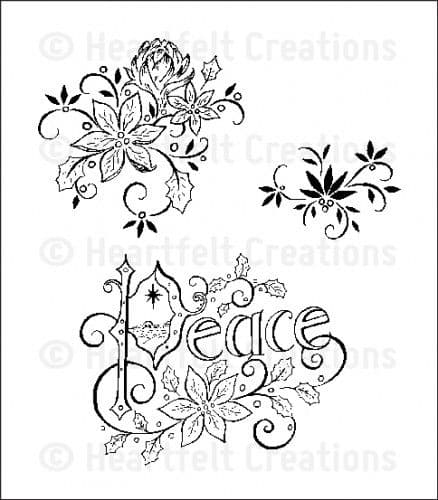 HCPC 3553 ~ PEACEFUL NIGHT ~ Heartfelt Creations pre-cut stamps