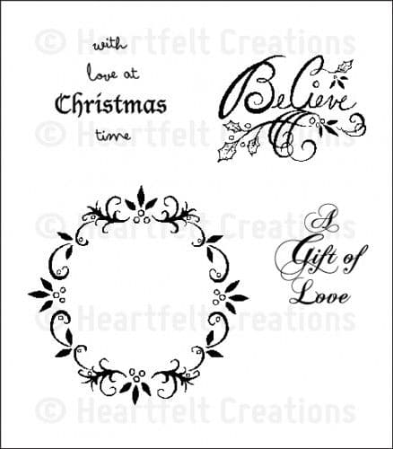 HCPC 3554 ~ LOVE AT CHRISTMAS ~ Heartfelt Creations pre-cut stamps