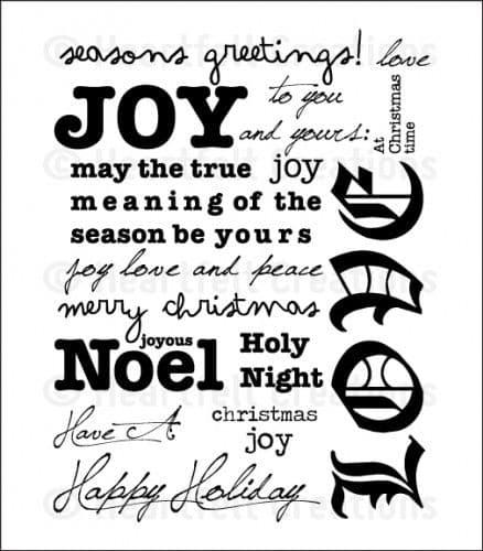 HCPC 3562 ~ HOLIDAY SCRIPT BACKGROUND ~ Heartfelt Creations pre-cut stamps
