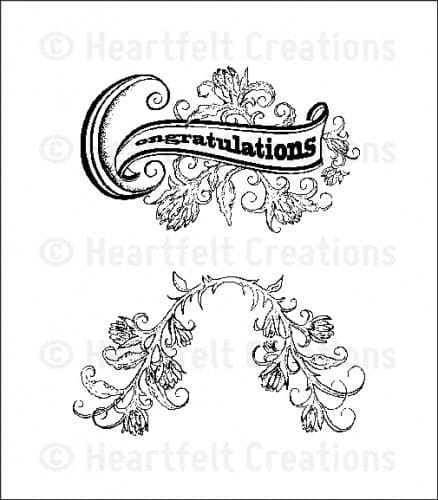 HCPC 3567 ~ JULIET SPRAY PreCut Set ~ Sweet Juliet Collection ~ Heartfelt Creations stamps