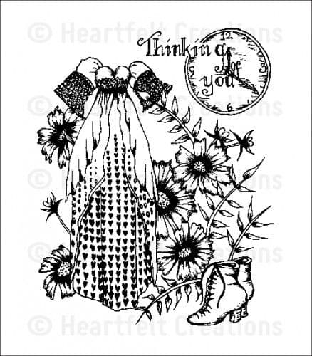 HCPC 3601 ~ FLORAL DRESS COLLAGE PreCut Set ~ Celebrate the Journey Collection ~ Heartfelt Creations