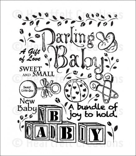 HCPC 3606 ~ SWEET LULLABY BACKGROUND PreCut Set ~ Sweet Lullaby Collection ~ Heartfelt Creations