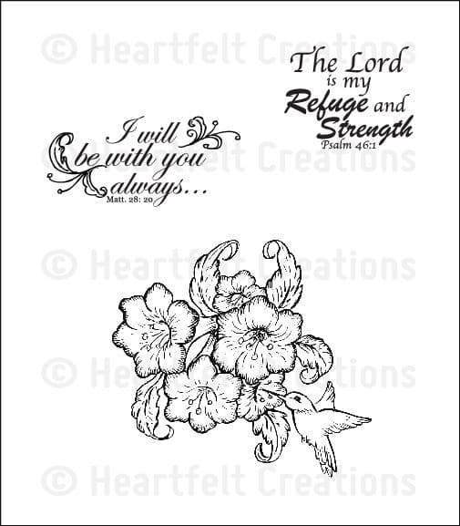 HCPC 3613 ~ ARIANNA HUMMINGBIRD ~ PreCut Set ~ Arianna Blooms Collection ~ Heartfelt Creations