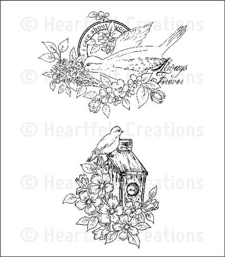HCPC 3648 ~ HOME SWEET HOME PreCut Set ~ Birds & Blooms Collection ~ Heartfelt Creations