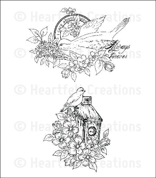 HCPC 3648 ~ HOME SWEET HOME PreCut Set ~ Birds & Blooms Collection ~ Heartfelt Creations