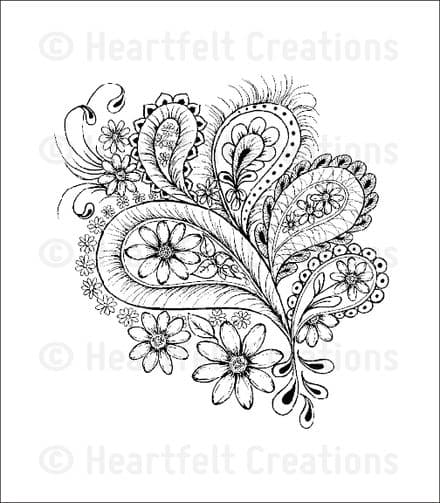 HCPC 3659 ~ PEACOCK PAISLEY PreCut Set ~ Peacock Paisley Collection ~ Heartfelt Creations