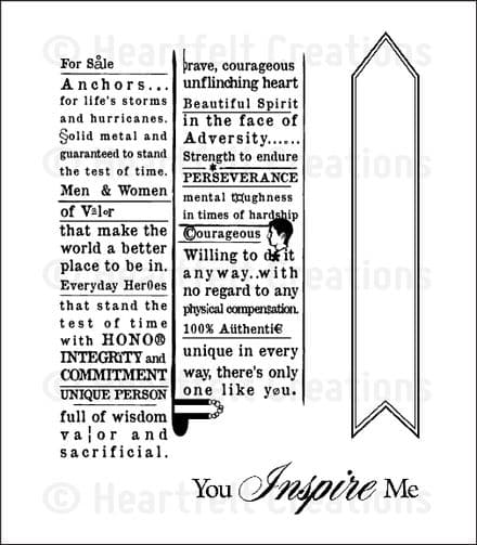 HCPC 3665 ~ EVERYDAY HEROS NEWSPRINT PreCut Set ~ Everyday Heroes Collection ~ Heartfelt Creations