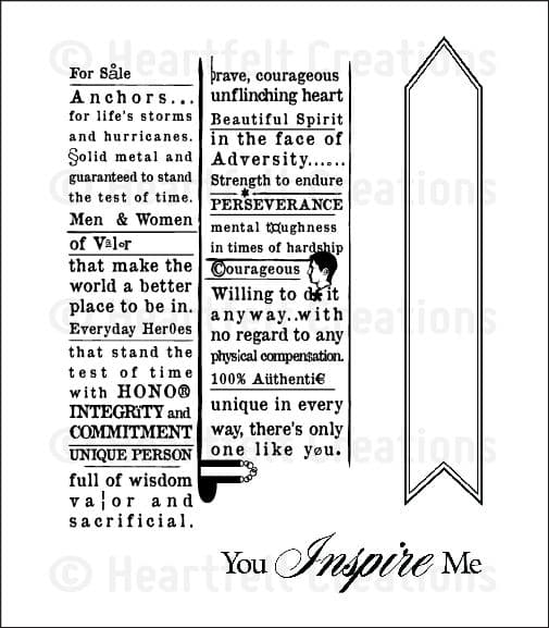 HCPC 3665 ~ EVERYDAY HEROS NEWSPRINT PreCut Set ~ Everyday Heroes Collection ~ Heartfelt Creations