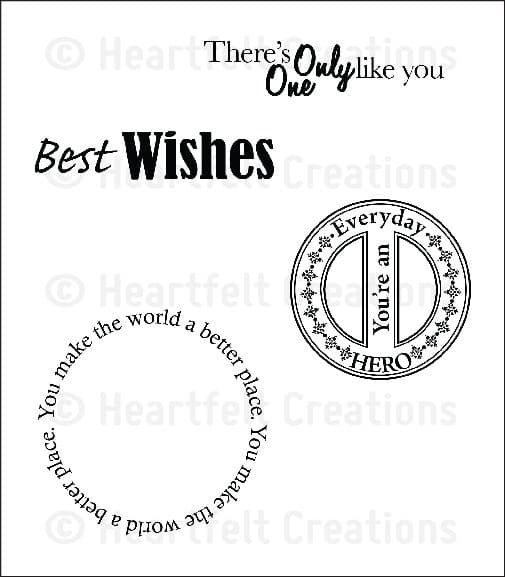 HCPC 3666 ~EVERYDAY HERO PreCut Set ~ Everyday Heroes Collection ~ Heartfelt Creations