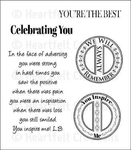 HCPC 3667 ~YOU INSPIRE ME PreCut Set ~ Everyday Heroes Collection ~ Heartfelt Creations