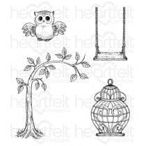 HCPC-3714 - SUGAR HOLLOW HANGOUT ~ HEARTFELT CREATIONS CLING STAMPS