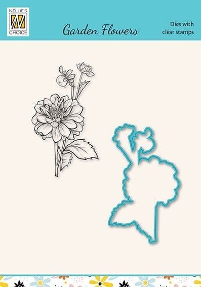 HDCS017 ~ Garden Flowers ~ Dahlia ~ Nellie Snellen Die and stamp
