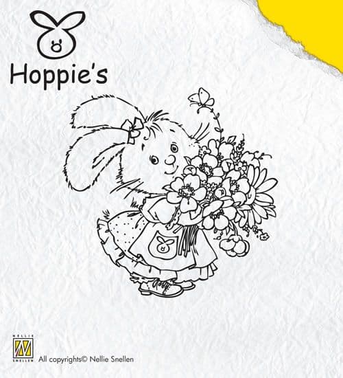 HOP 002 HOPPIE'S ~ FLOWERS ~ Nellie Snellen stamp