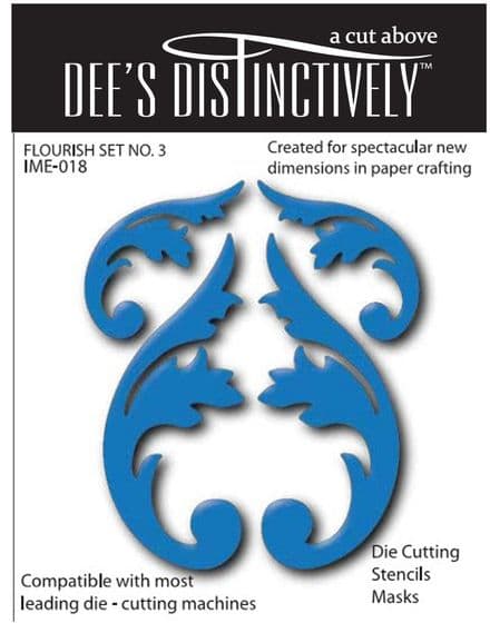 IME018~ FLOURISHES (SET1) ~ Dee's Distinctively Dies