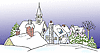 J1081 - Roof Tops ~ Frog's Whiskers Ink ~ Cling Rubber Stamp
