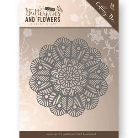 JAD10022 ~ Butterflies & Flowers ~ Doily ~ Jeanine's Art